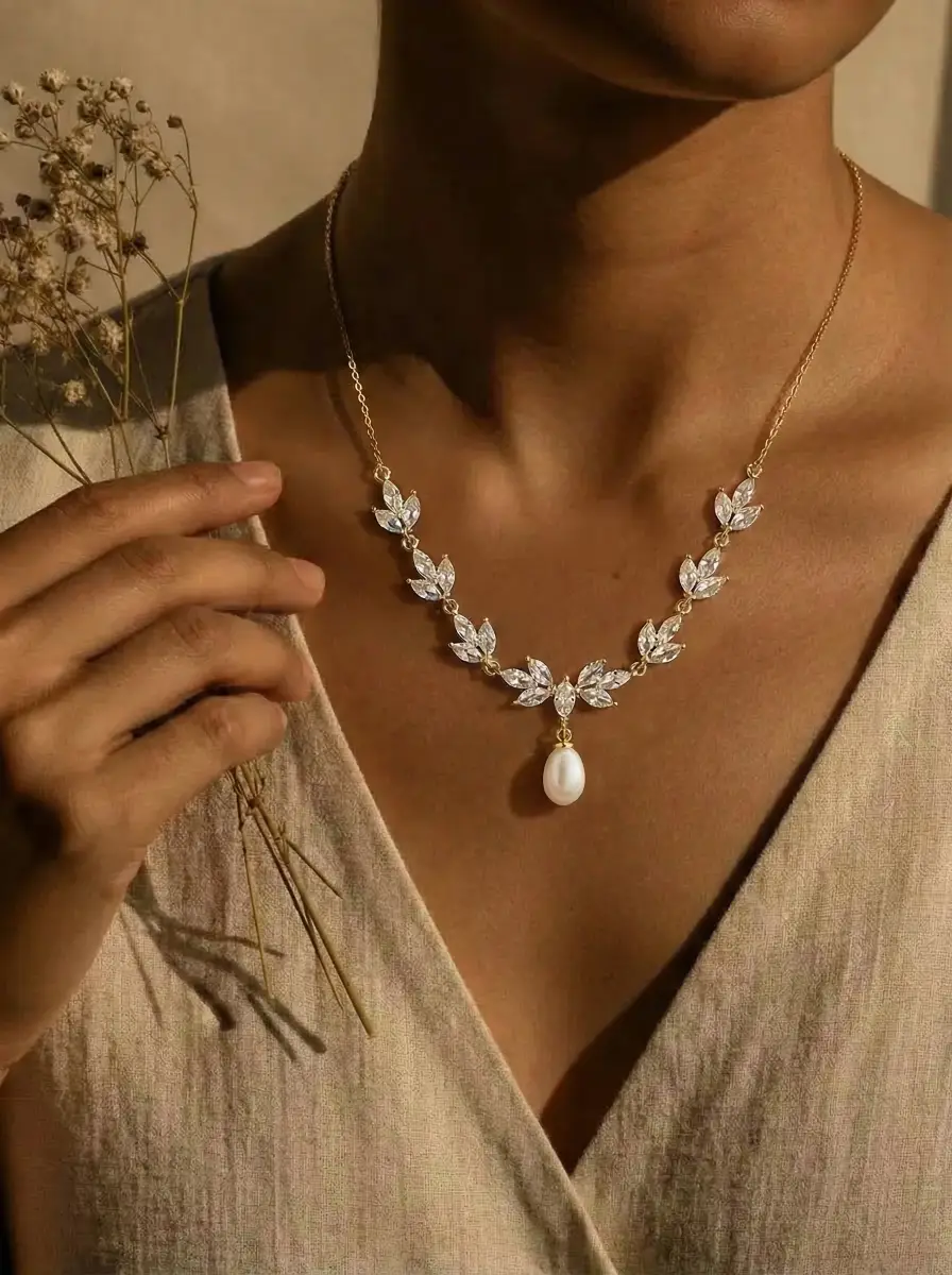 Necklace try-on